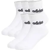 Adidas Meias de desporto 'Linear Ankle 5 Pairs Kids' preto / branco