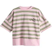 Next Sweatshirt 'Happy Hour' castanho / oliveira / rosa escurecido