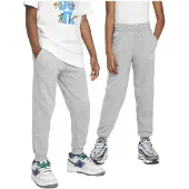 Nike Calças 'CLUB' cinzento claro / branco