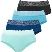 LASCANA Cueca navy / azul claro / menta / preto