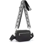 LASCANA Mala de ombro cinzento / preto / branco