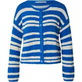 Abercrombie & Fitch Casaco de malha navy / branco