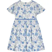DANAMADE Vestido 'DFLORA' creme / azul