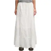 Superdry para mulher. W7210412A Saia Tiered Maxi branco sujo (M), Casual, Algodão