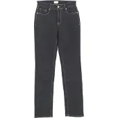 MAC Calças de ganga azul escuro / castanho / branco