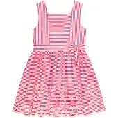 DANAMADE Vestido 'DBIANCA' rosa / branco