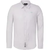 La Martina Camisa cinzento claro / branco