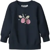 Name it Sweatshirt 'NBFVRILLIE' creme / azul noturno / vermelho florescente