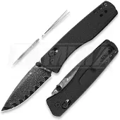 Kizer Cutlery Navalha Aegis Damascus, Black G-10