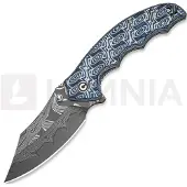 CIVIVI Navalha Pentad Damascus, Blue/White Vortex Micarta