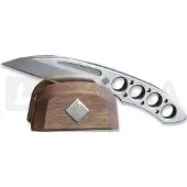 Ocaso Duo Desk Knife 80DKW Wharncliffe, With Stand, facas de escritório fixas, Wes Crawford design