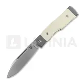 FOX Gunstock FX-558 BO, Satin M390, Titanium White Micarta, navalha