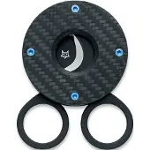 FOX Circle Cigar Cutter 743-3KT, PVD Sandvik 12C27, Twirl Fatcarbon, cortador de charutos