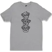 Audacious Concept T-shirt Three Wise Monkeys S, cinza