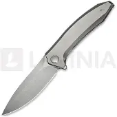 We Knife Acuminal, Polished Bead Blast Titanium, Satin