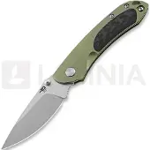 Bestech Navalha Junzi - Blastwash + Satin - Titanium, verde