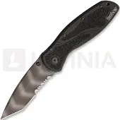 Kershaw Navalha Blur Tiger Striped A/O, faca serrilhada