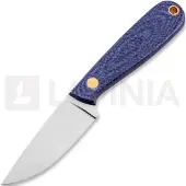 Brisa Faca de pescoço Necker 70, Flat, blue jeans micarta, leather