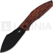 Bestech Navalha Lockness - Blackwash - G10, preto, laranja