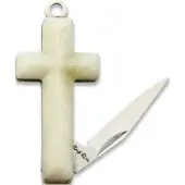 Rough Ryder Navalha Cross Knife White Smooth Bone