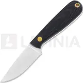 Brisa Faca de pescoço Necker 70 Full Flat, black micarta