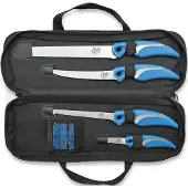 Camillus Faca de pesca Cuda 6pc Knife/Sharpener Set