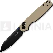 Kizer Cutlery Navalha Pokiman CS AEB-L, Tan Aluminum, Black PVD