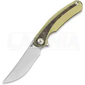 Bestech Navalha Sambac - Stonewash + Satin - Titanium + Fat Carbon