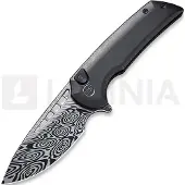 We Knife Navalha Mini Malice Heimskringla Damasteel, preto