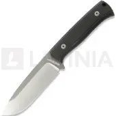 NN Knives Faca Adventurer II, Black Richlite, Leather Sheath