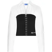Karl lagerfeld JEANS Blusa preto / branco