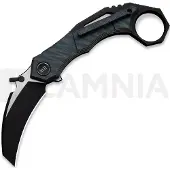 We Knife Navalha Tayra, Tiger Stripe & Black Ti, Black SW & Satin