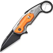 We Knife Yardbird, Gray Ti/Orange G-10, Black SW