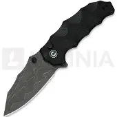 CIVIVI Navalha Natterjack Damascus, Milled Black G-10