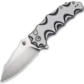 CIVIVI Navalha Natterjack, Milled White & Black G10, Satin