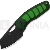 Kizer Cutlery Faca Hornet 14C28N, Green Acrylic, Black PVD & Stonewash