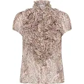 Saint tropez Camisa 'Lilja' bege / cinzento escuro