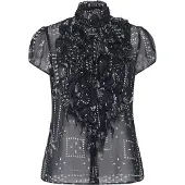 Saint tropez Blusa 'Lilja' azul noturno / branco