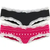 LASCANA Cueca vermelho sangue / preto / branco