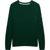 Superdry para mulher. W6110610A Camisola verde com cabo (XS), Casual, Algodão