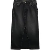 Superdry para mulher. W7210339A Saia maxi preta (28), Preto, Casual, Algodão, Denim