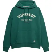 Superdry Moletom Com Capuz Luxe Casual Embroidered Relaxed Fit