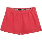 Superdry para mulher. W7110450A Short Linen vermelho (L), Casual, Linho