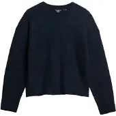Superdry para mulher. W6110579A Camisola escovada preta (XS), Preto, Casual, Acrílico