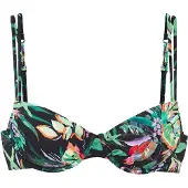 Venice beach Top de biquíni esmeralda / roxo / laranja / preto