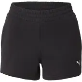 Puma Calças de desporto 'ESS' preto / branco