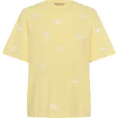 Culture Camisa 'CUKissy' amarelo claro / branco