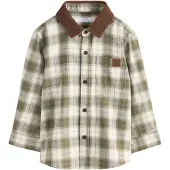 Next Camisa chocolate / verde / verde pastel / branco lã