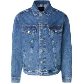 Pepe Jeans para homem. PM40273104S1 Jaqueta Trucker Albion azul (S), Casual, Denim