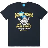 Ocean pacific Camisa 'Shaka' navy / azure / amarelo / offwhite